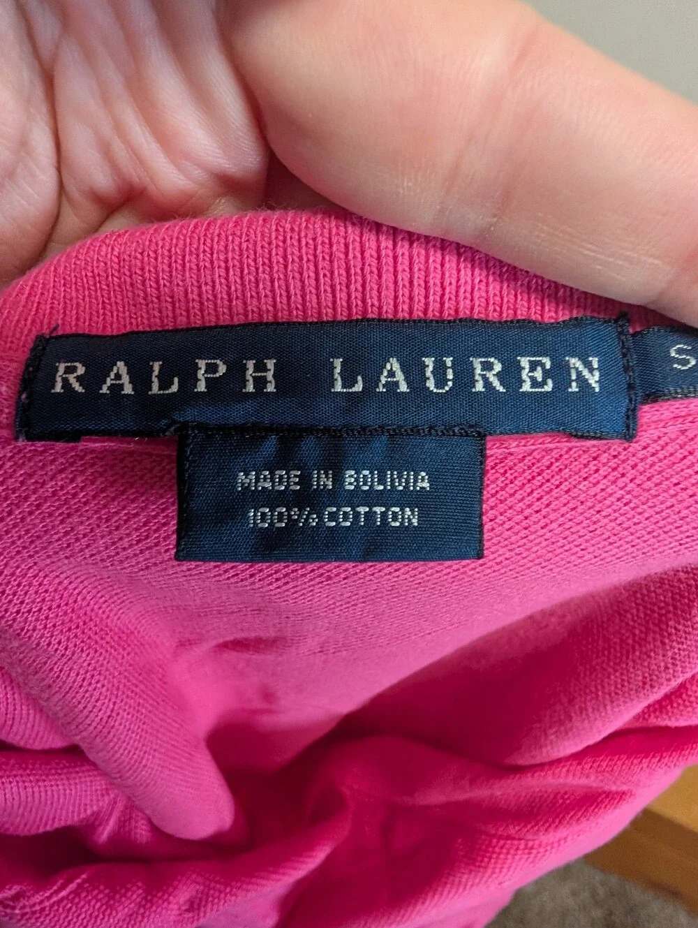Ralph Lauren Pink Polo Shirt Size Small Green Pony Preppy Classic Fit